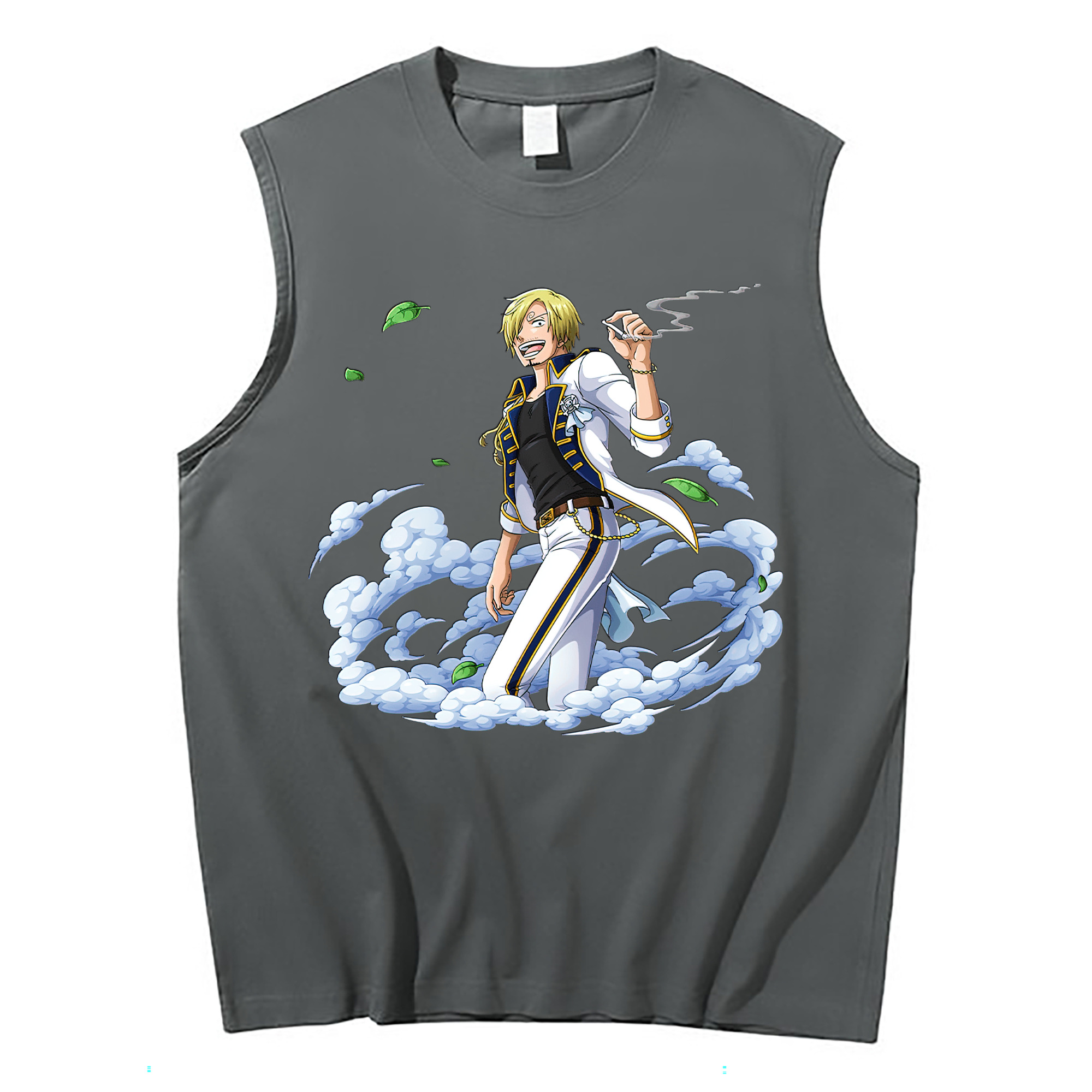 （画像用） ワンピース サンジ ONE PIECE Sanji コットン100％タンクトップ（フロントプリント）